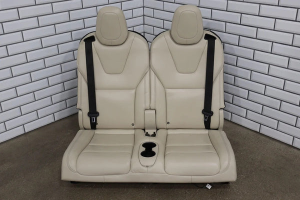 2016-2025 Tesla Model X Rear 3rd Row Leather Seat (Cream) Light Wear
