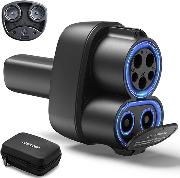 2-in-1 CCS1 & J1772 to Tesla Adapter, 250kW DC / 80A AC Fast Charging Adapter for Tesla Model S/3/X/Y