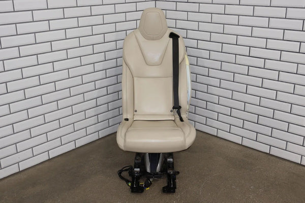 2016-2025 Tesla Model X Rear 2nd Row Left LH Leather Seat (Cream) Blown Bag